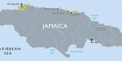 Karte der Flughäfen in Jamaika