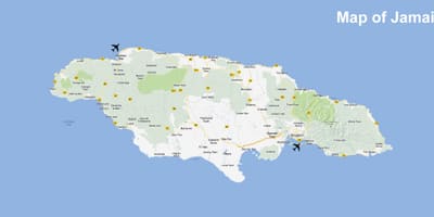 Karte von winnifred beach Jamaika